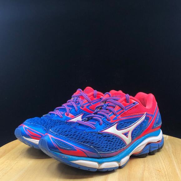 Mizuno Womens Wave Inspire 13 410878 4V13 Blue Pink Running Shoes Size 8 D - Picture 2 of 8